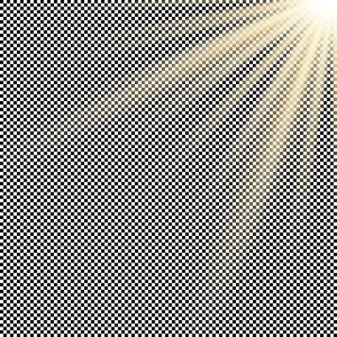 Parlak vektör yıldızı, altın toz parıltısı. Arka plan için parlak dekorasyonlar. Vektör illüstrasyonu.