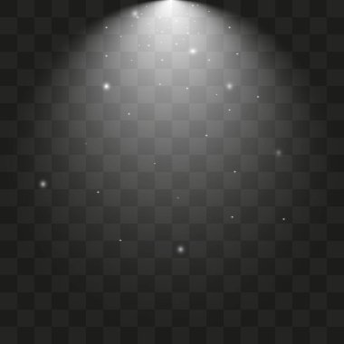Vektör Spotlights. Sahne. Işık şeffaf efektler.