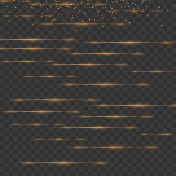 Абстрактный Бронзовый Стильный Световой Эффект Светящиеся Линии Пылью Блики Прозрачном — стоковый вектор
