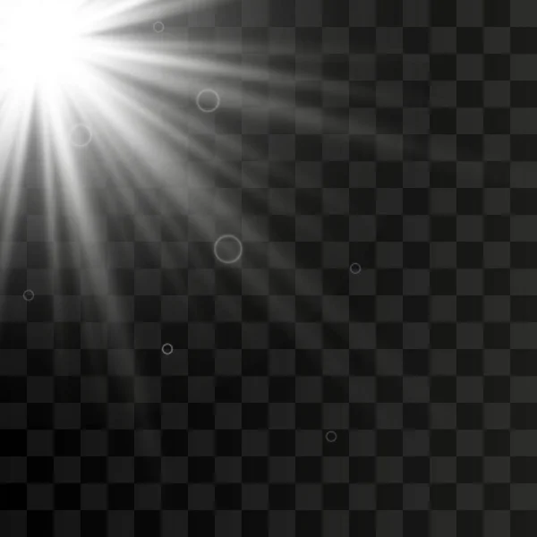 Spezialeffekt Eines Hellen Sterns Blitz Explosion Auf Transparentem Hintergrund Wirkung — Stockvektor