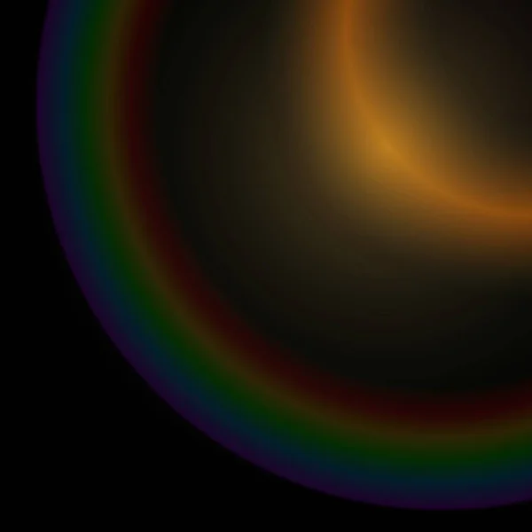 Lumière Travers Une Lentille Réflexion Éblouissement Lumière Sur Fond Noir — Image vectorielle