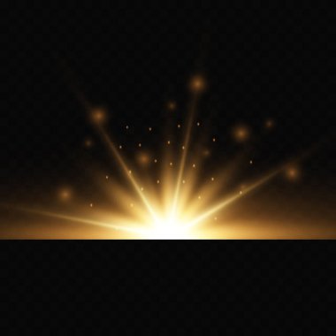 Parlak bir yıldızın özel efekti, ışıltı patlaması, şeffaf bir arkaplanda toz. Video efekti, bokeh