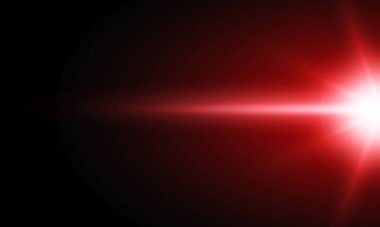 Siyah arkaplan üzerinde soyut lens ışığı parlıyor