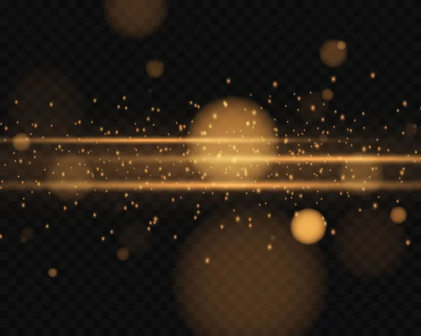Heldere Sterren Set Van Gouden Heldere Mooie Sterren Licht Effect — Stockvector