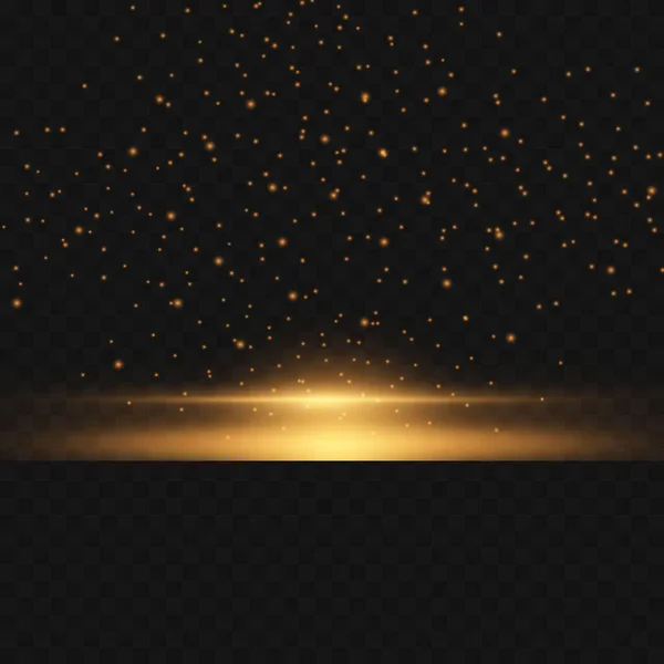 Vektor Illustration Von Morgendämmerung Sonnenaufgang Sternexplosion Glanz Und Staub Isoliert — Stockvektor