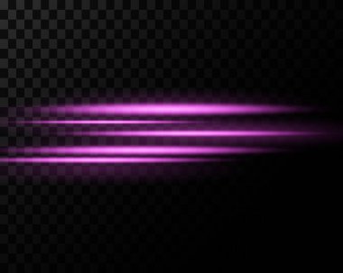 mor çizgi png koleksiyon efekti. Neon yatay ışık çizgisi. Lazer ışınları, yatay ışınlar, güzel neon ışınlar..