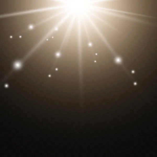Cercle Lumineux Argenté Éclaté Explosion Sur Fond Transparent Décoration Lumineuse — Image vectorielle