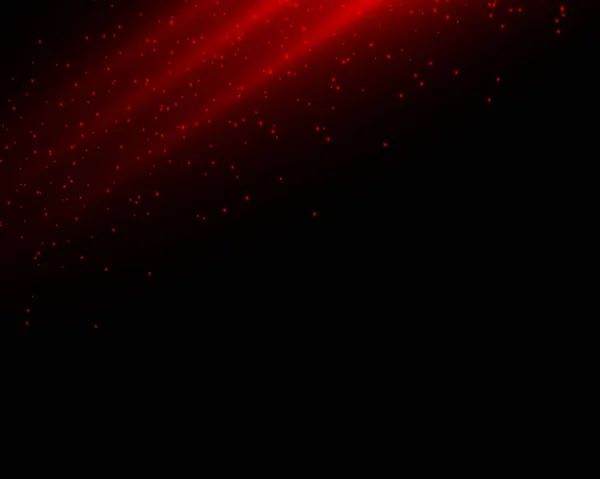 Bright Red Bursts Glowing Effects Glare Dust Isolated Black Background — Stock Vector