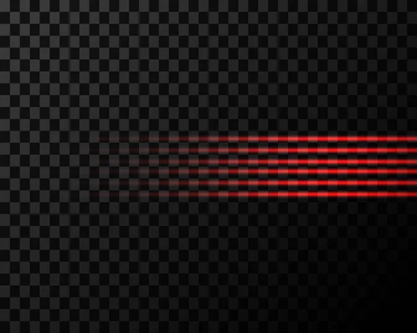 Bright Red Bursts Glowing Effects Glare Dust Isolated Black Background — Stockvektor