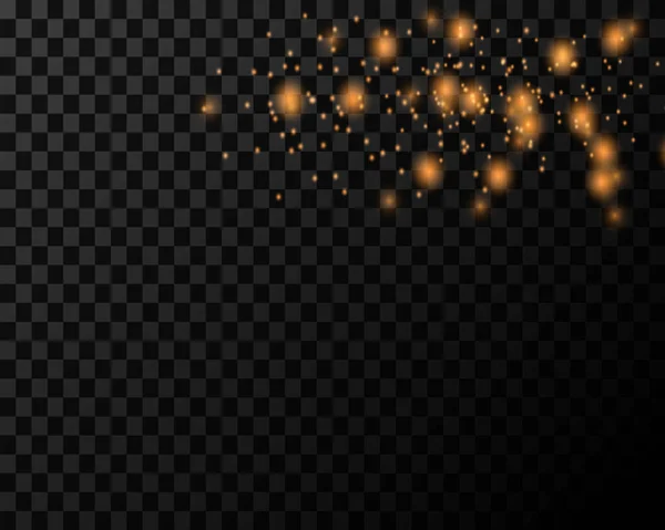 Poussière Jaune Belle Lumière Clignote Les Particules Poussière Volent Dans — Image vectorielle