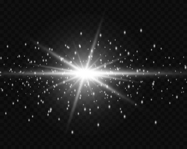 Saydam arka plan üzerinde parlayan ışık etkisi. Vektör çizim Eps10.