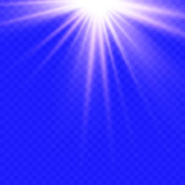 Φωτεινή Λάμψη Ενός Άστρου Μια Έκρηξη Διαφανές Φόντο Εικονογράφηση Διανύσματος — Διανυσματικό Αρχείο