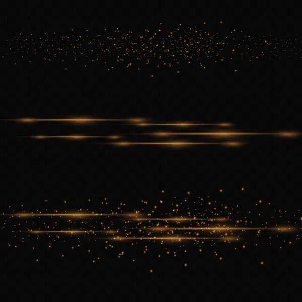 Набір Сяючих Ефектів Зірки Відблиски Пил Ізольовані Прозорому Тлі Світловий — стоковий вектор
