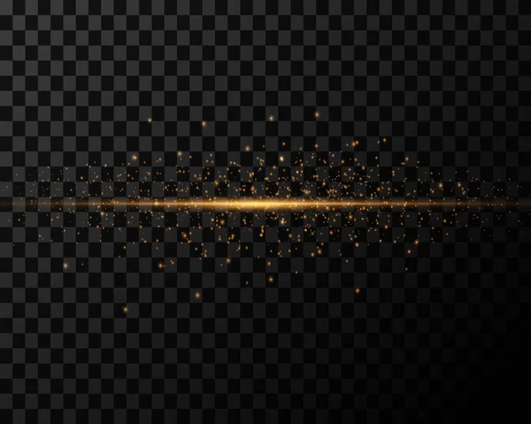 Background Dust Particles Light Bright Flashes Stars Transparent Background Vector — Stok Vektör