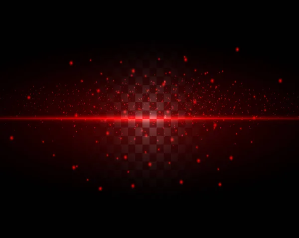 Фон Частинок Червоного Пилу Світлом Вибухом Зірок Прозорому Тлі — стоковий вектор