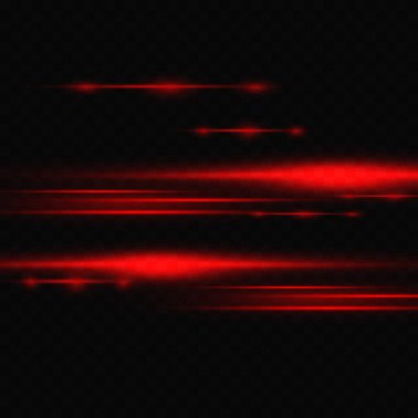 Güzel neon ışıkları, lazer ışınları, parlak ışık demetleri şeffaf bir arkaplanda ışıltı ve toz. vektör illüstrasyonu