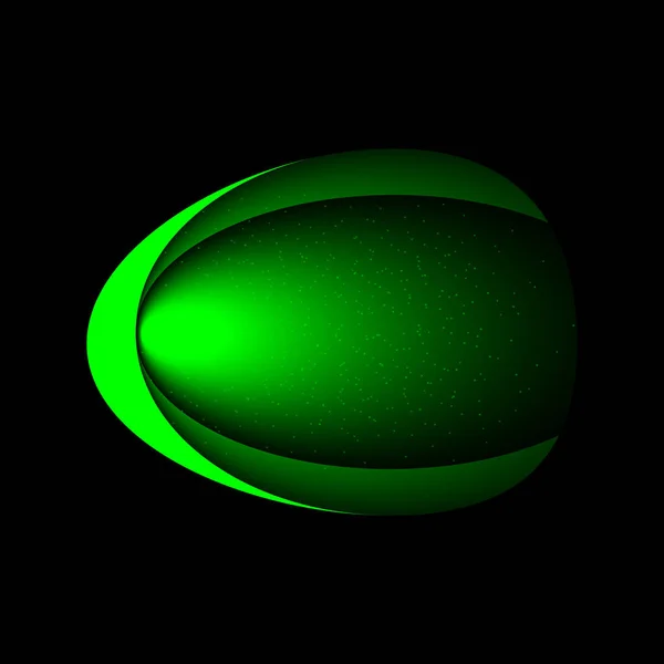 Bright Light Green Spotlight Flash Light Glitter Dust Transparent Background — 图库矢量图片