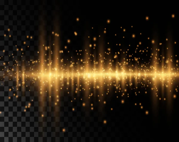 Dust Particle Background Light Stars Explosion Transparent Background — 图库矢量图片