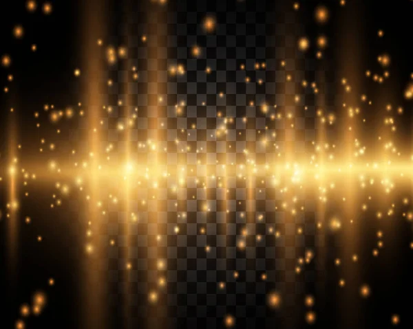 Dust Particle Background Light Stars Explosion Transparent Background — ストックベクタ
