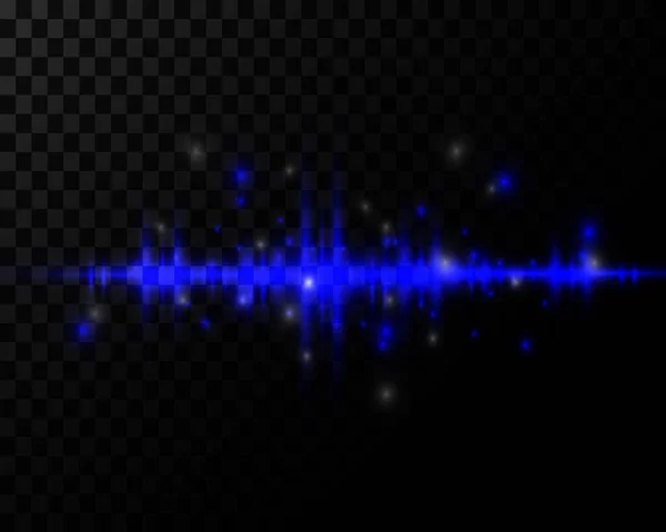 Векторные Звуковые Волны Абстрактный Музыкальный Импульсный Фон Волновой График Частоты — стоковый вектор