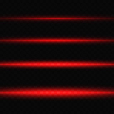 Şeffaf bir arkaplanda kırmızı çizgiler ve yanıp sönen ışıklar. Vektör illüstrasyonu