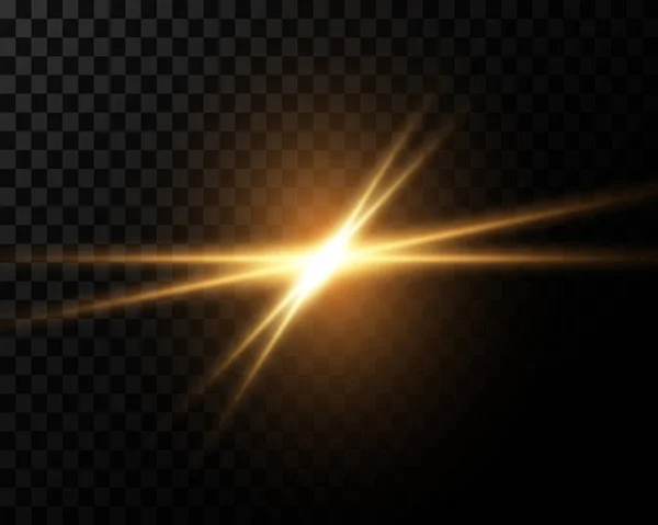 Bright Flash Star Light Transparent Background Vector Illustration —  Vetores de Stock