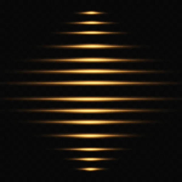 Abstract Background Golden Horizontal Lines Transparent Background — Stockvector