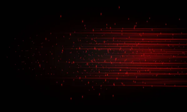 Abstract Red Laser Beam Black Background Vector Illustration Lighting Effect — Vetor de Stock