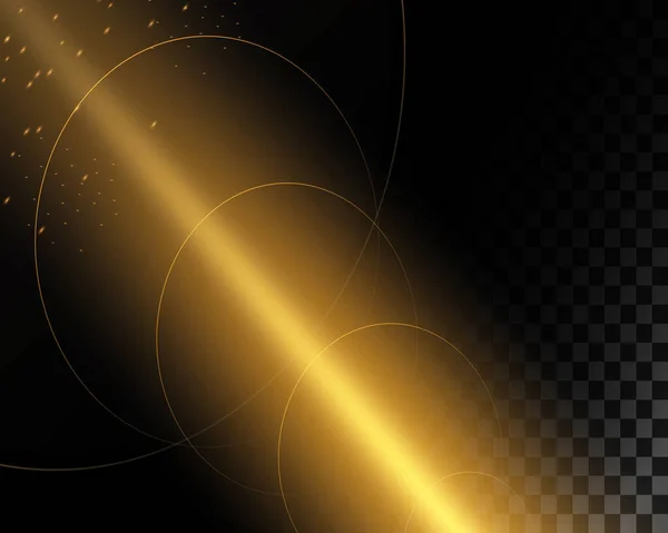 Gold Sparks Glitter Special Light Effect Vector Sparkles Transparent Background — Stock Vector