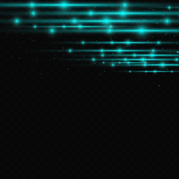 暗い空間の中で未来的なラインを星のコンセプトで輝く エネルギー技術のアイデア — ストックベクタ