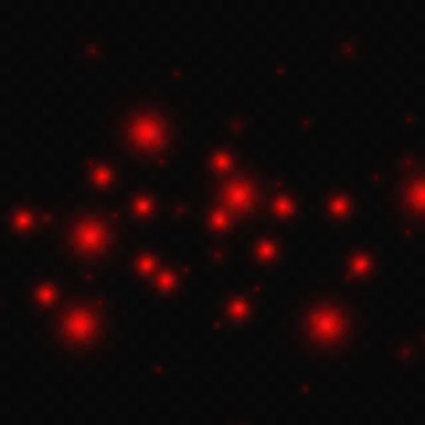 Glitter Red Dust Transparent Background Glamor Vector Illustration — Image vectorielle