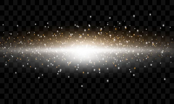 Срібна Зірка Вибухнула Підсвічуванням Лазерні Промені Горизонтальні Світлові Промені Прекрасні — стоковий вектор