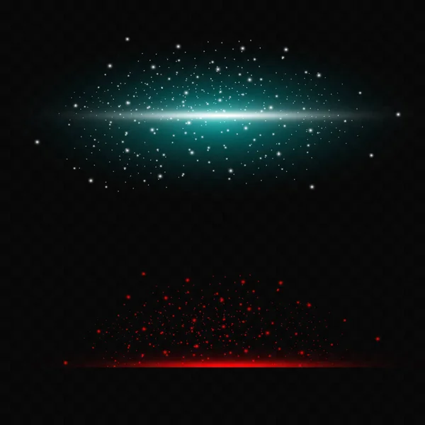 Beautiful Star Exploded Bright Radiance Glowing Stripes Transparent Background Glowing — Vector de stock