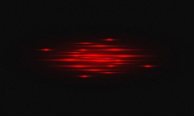 Red glowing circle of light burst, star, explosion with dust and sparkles on a transparent background.