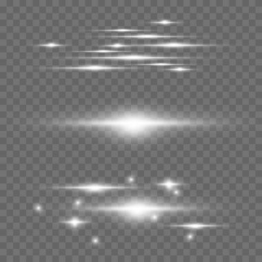 Objektif siyah beyaz fişekleri gerçekçi kümesi yalıtılmış vektör çizim