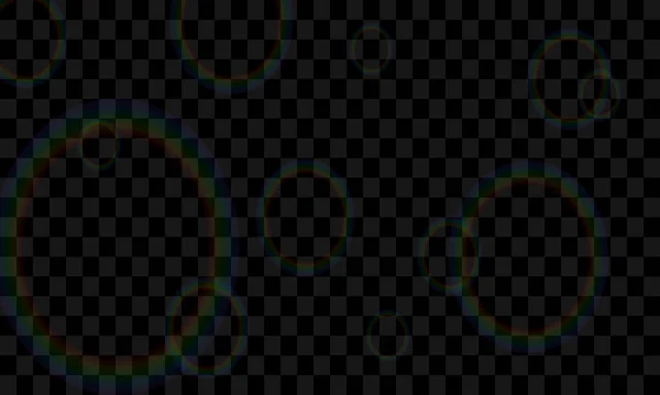 Reflection Light Lens Lens Light Lens Transparent Background — Stock vektor