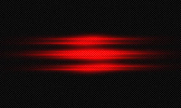 Red Glowing Beam Light Neon Line Transparent Background Vector Illustration — Stock Vector