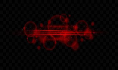 Bright light effect with rays and glare for vector illustration. On a transparent background.