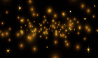Sparkling magical dust particles.The dust sparks and golden stars shine with special light.