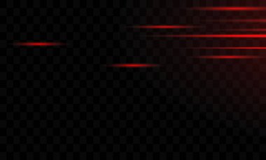 Red lines, rays. Film texture background with light translucence on transparent background