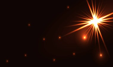 Vektör büyüsü parıldayan parlak ışık tozu. Peri tozu gökten düşüyor