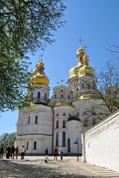 Kyjev Pechersk Lavra Ukrajině Jaře Klášter Ortodoxní Architektura Církví Kyjevě — Stock fotografie