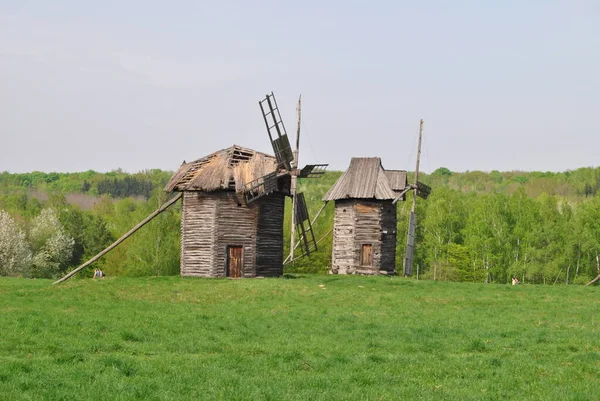 Paisaje Rural Con Molino Arquitectura Popular Vida Cotidiana Ucrania Molino — Foto de Stock