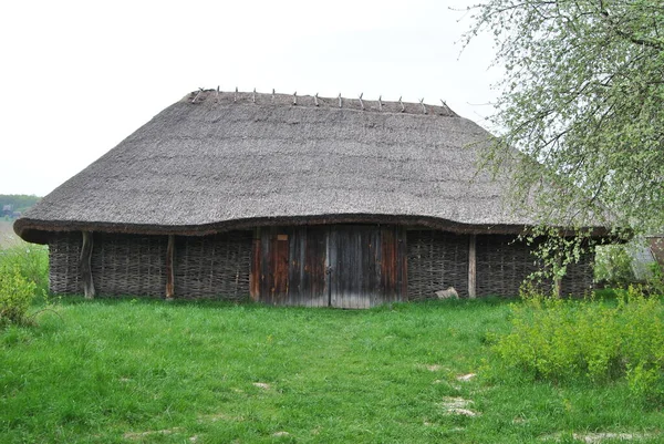 Casa Ucraniana Una Casa Pueblo Ucrania Choza Pueblo Kiev Ucrania —  Fotos de Stock