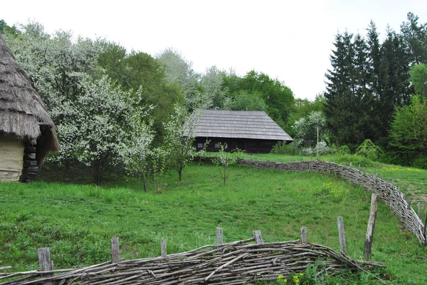 Casa Ucraniana Uma Casa Aldeia Ucrânia Cabana Aldeia Kiev Ucrânia — Fotografia de Stock