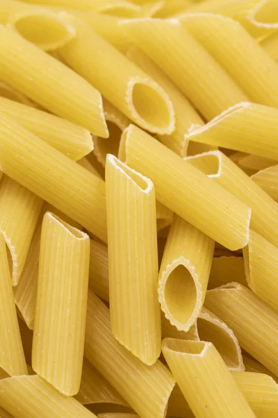 Närbild Raw Penne Paj Lodrät Berättelseformat — Stockfoto