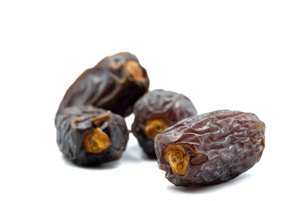 Date Fruits Sur Fond Blanc Medjool Frais Dates Pour Ramadan — Photo