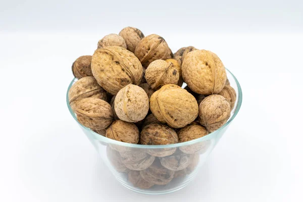 Walnuts White Background — Stock Photo, Image