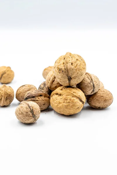 Walnuts White Background — Stock Photo, Image