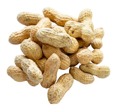 Beyaz bir arka plan üzerinde izole kabuk fıstık